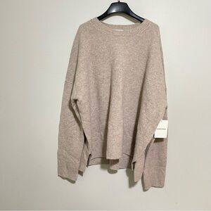 Nordstrom Taupe Crew Neck Sweater size XXL women